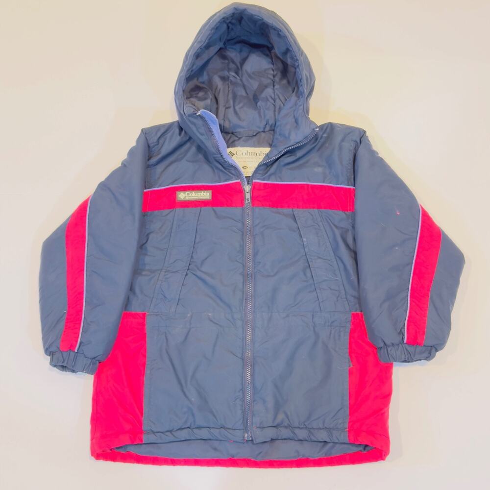 Columbia Womens Medium Pink Navy 3-in-1 Jacket Full Zip Outdoor Hiking Coat